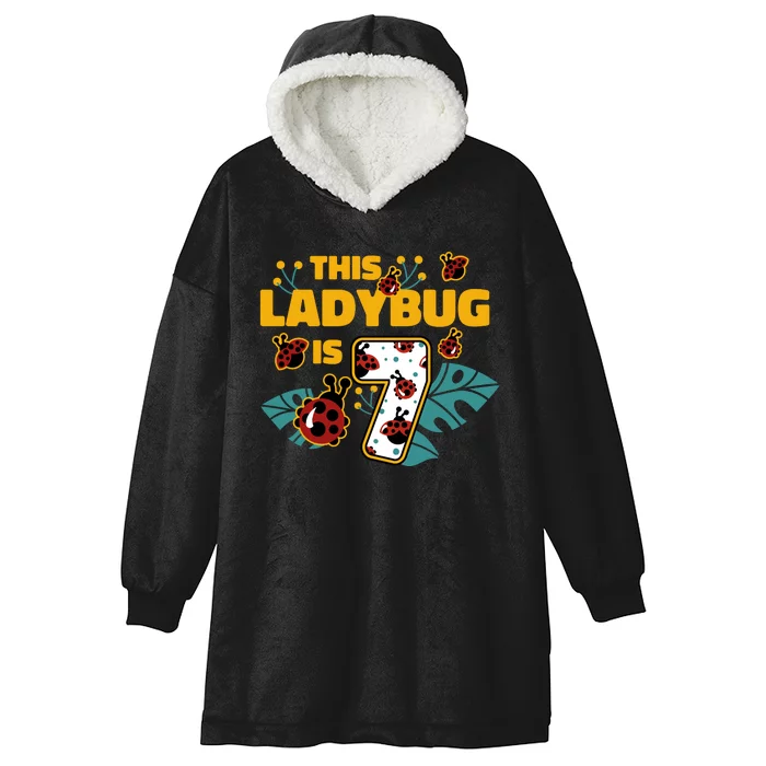 This Ladybug Is 7 Cute Gift Hooded Wearable Blanket