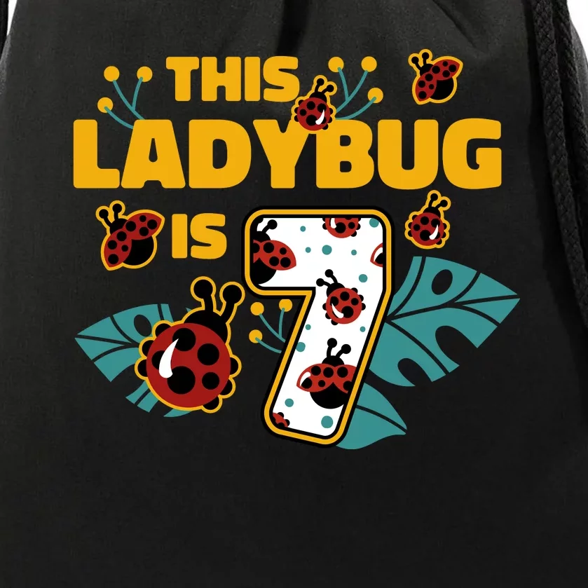 This Ladybug Is 7 Cute Gift Drawstring Bag