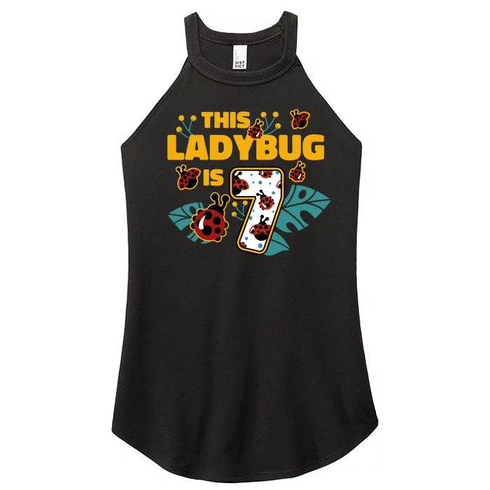 This Ladybug Is 7 Cute Gift Women’s Perfect Tri Rocker Tank