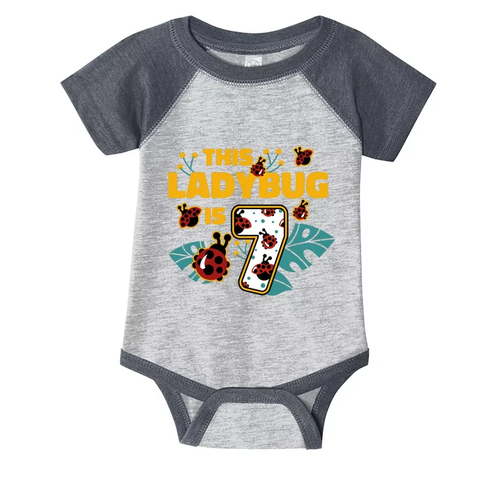 This Ladybug Is 7 Cute Gift Infant Baby Jersey Bodysuit