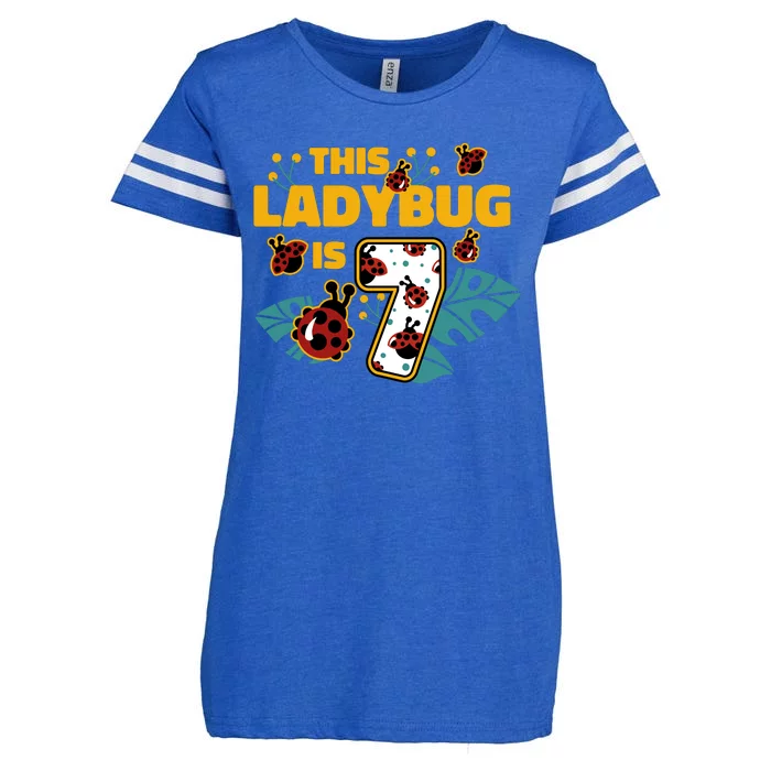 This Ladybug Is 7 Cute Gift Enza Ladies Jersey Football T-Shirt