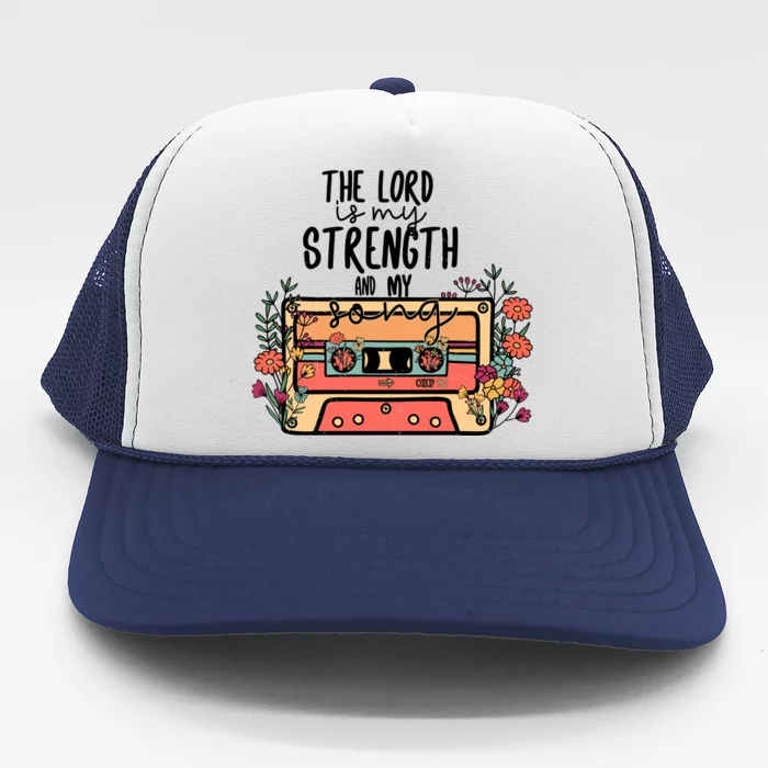 The Lord Is My Strength And My Song Psalm 118:14 Bible Verse Trucker Hat