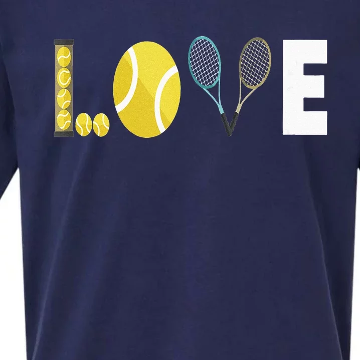 Tennis Love I Tennis Racket Tennis Ball Tennis Player Sport Sueded Cloud Jersey T-Shirt