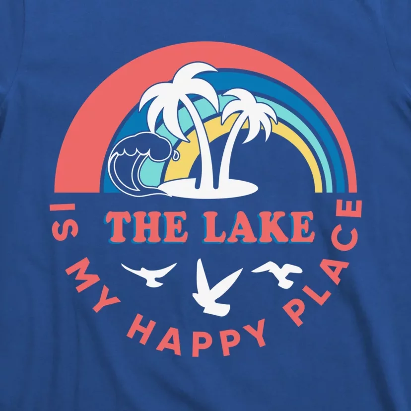 The Lake Is My Happy Place Sand Surf Summer Vacation Cute Gift T-Shirt