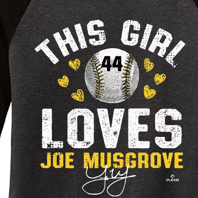 This Loves Joe Musgrove San Diego MLBPA Women's Tri-Blend 3/4-Sleeve Raglan Shirt