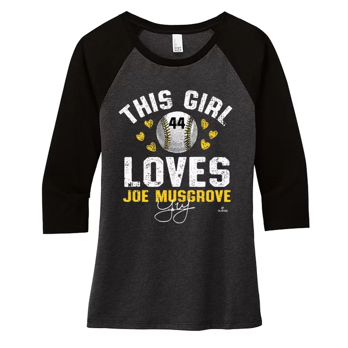 This Loves Joe Musgrove San Diego MLBPA Women's Tri-Blend 3/4-Sleeve Raglan Shirt