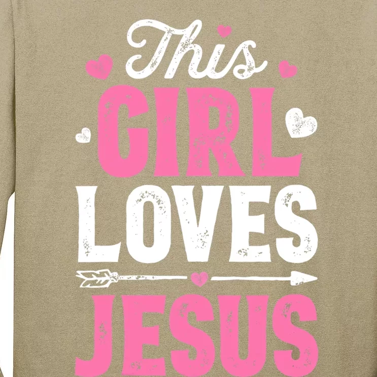 This Loves Jesus Funny Christian Faith Religious Women Tall Long Sleeve T-Shirt