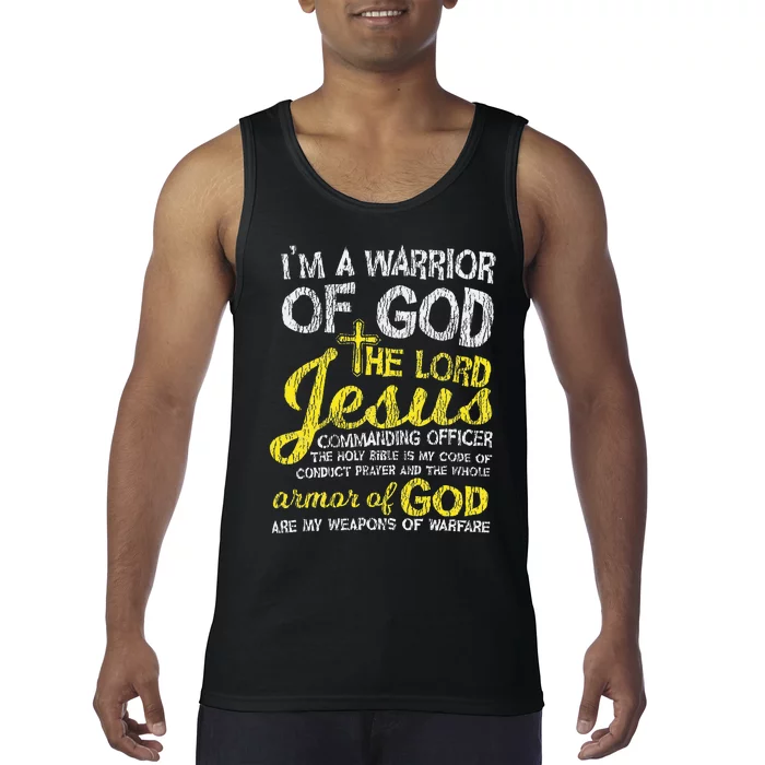 The Lord Jesus Armor Of God Cross Faith Christian Bible Gift Tank Top