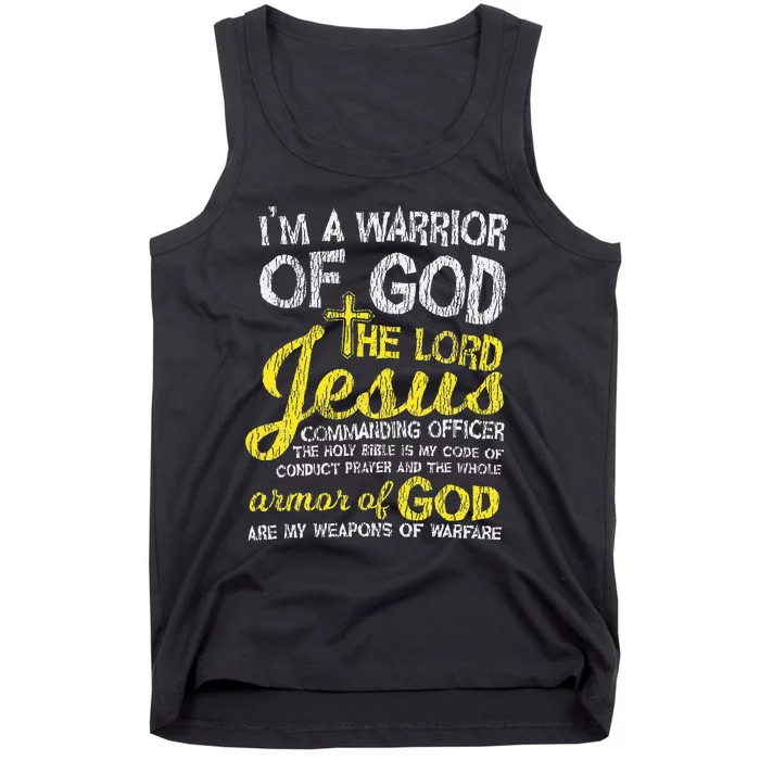 The Lord Jesus Armor Of God Cross Faith Christian Bible Gift Tank Top