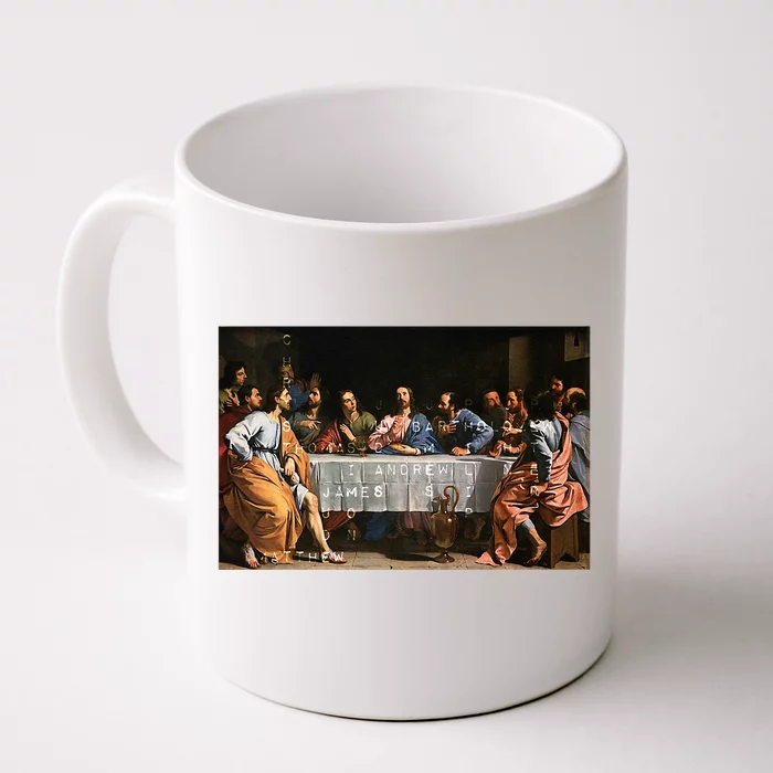 The Lord Jesus Christ With 12 Apostles On The Lords Supper Front & Back Coffee Mug