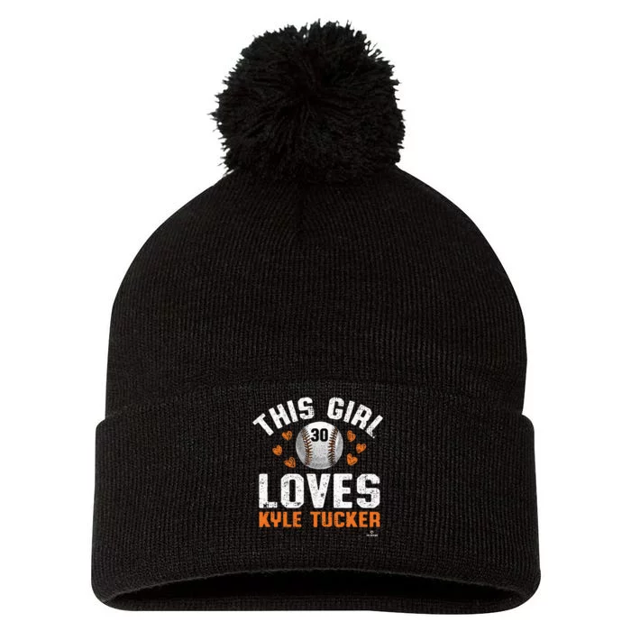 This Loves Kyle Tucker Houston MLBPA Pom Pom 12in Knit Beanie