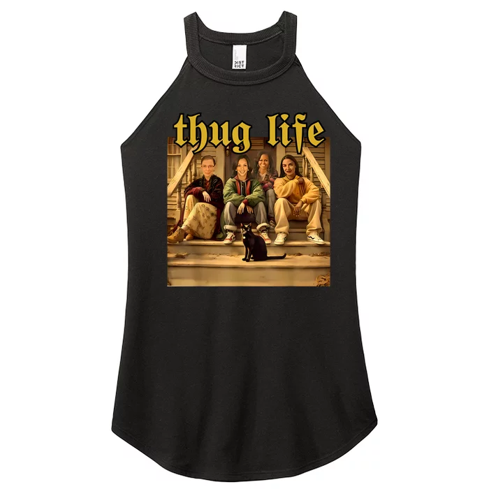 Thug Life Kamala Harris 2024 Feminist Vote Blue Election Women’s Perfect Tri Rocker Tank