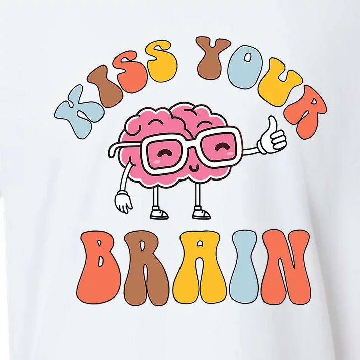 Teacher Life Kiss Your Brain Students Class Cute Funny Sueded Cloud Jersey T-Shirt