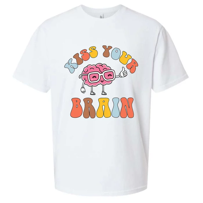 Teacher Life Kiss Your Brain Students Class Cute Funny Sueded Cloud Jersey T-Shirt