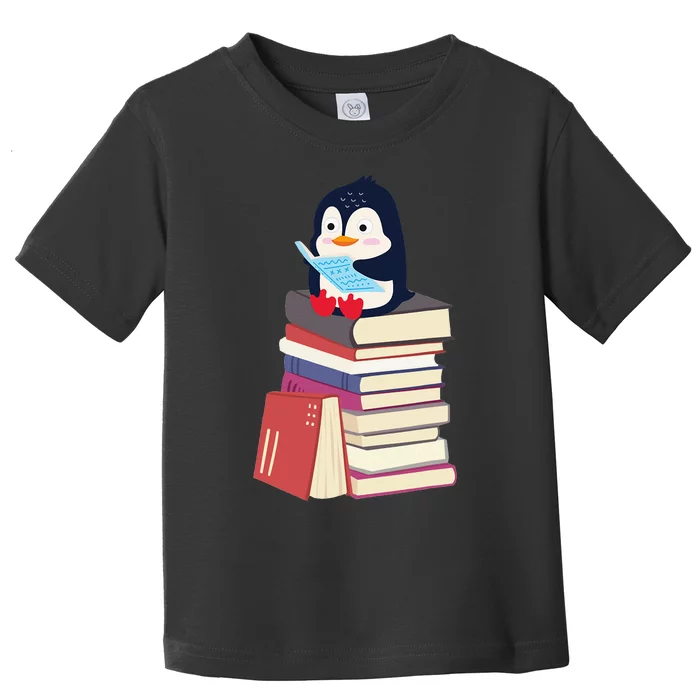 Teacher Librarian Kawaii Penguin Book Lover Penguin Toddler T-Shirt