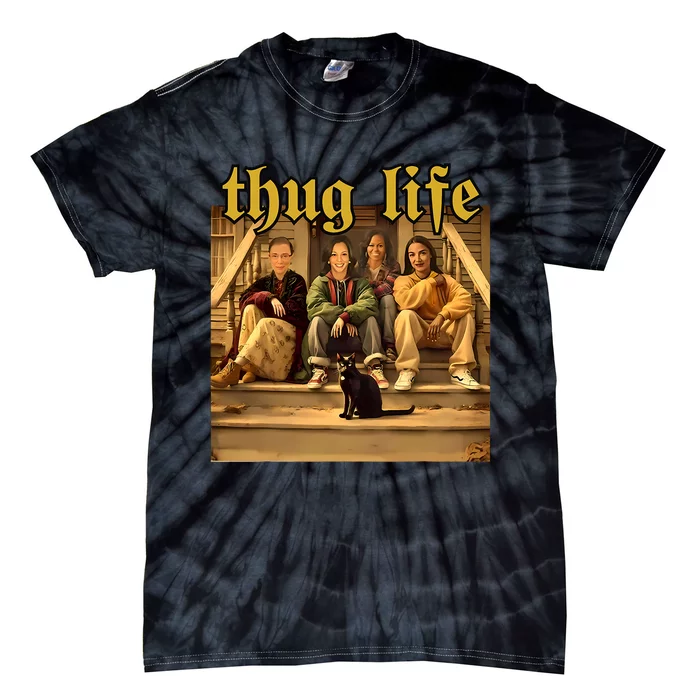 Thug Life Kamala Harris 2024 Feminist Vote Blue Election Tie-Dye T-Shirt