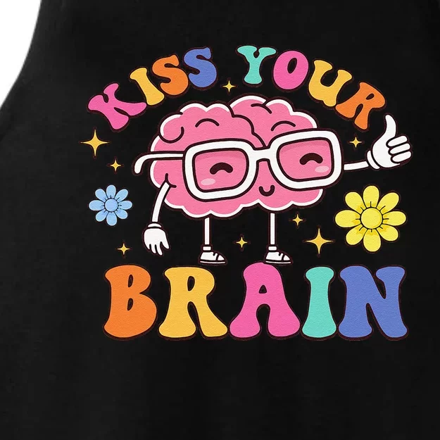 Teacher Life Kiss Your Brain Sped Teacher Students Funny Ladies Tri-Blend Wicking Tank