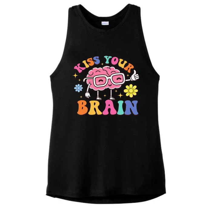 Teacher Life Kiss Your Brain Sped Teacher Students Funny Ladies Tri-Blend Wicking Tank