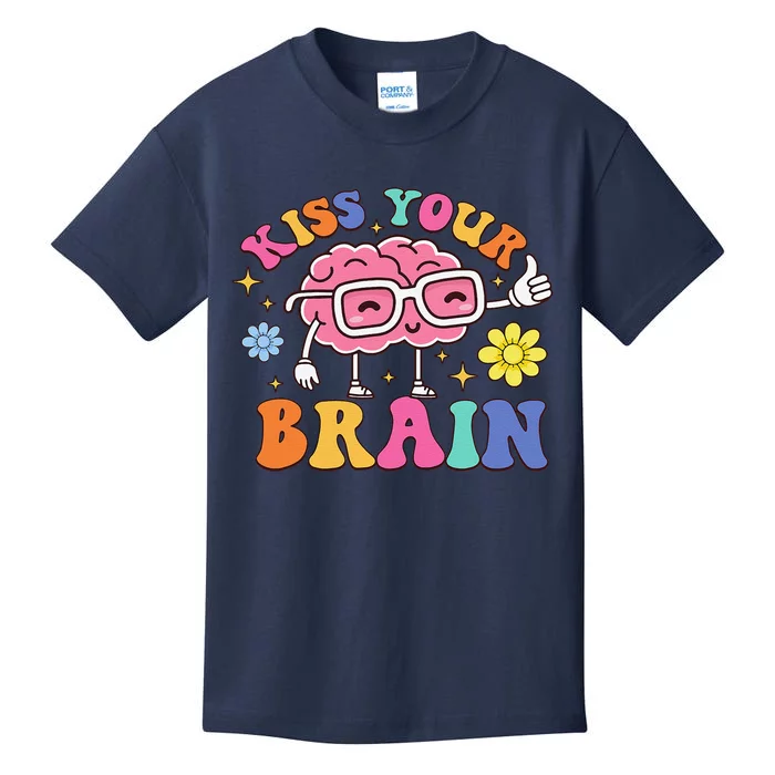 Teacher Life Kiss Your Brain Sped Teacher Students Funny Kids T-Shirt