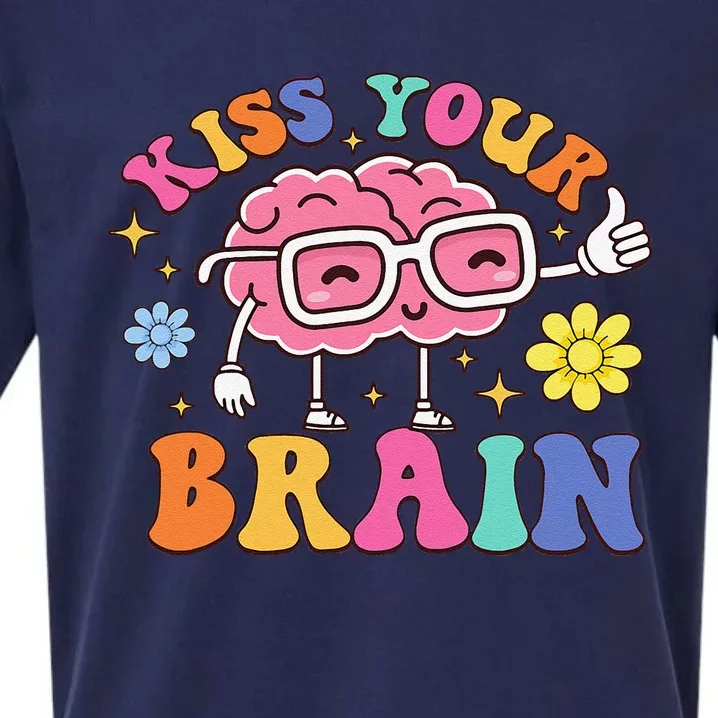 Teacher Life Kiss Your Brain Sped Teacher Students Funny Sueded Cloud Jersey T-Shirt