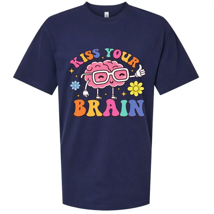 Teacher Life Kiss Your Brain Sped Teacher Students Funny Sueded Cloud Jersey T-Shirt