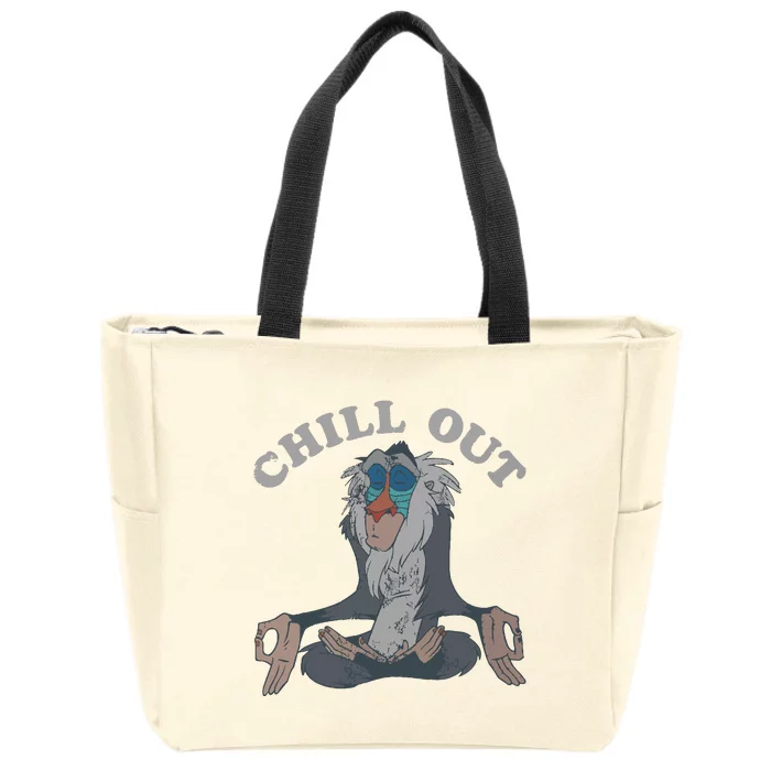 The Lion King Rafiki Vintage Chill Out Meditation Zip Tote Bag