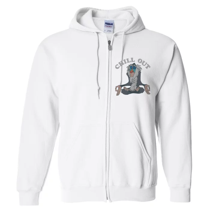 The Lion King Rafiki Vintage Chill Out Meditation Full Zip Hoodie