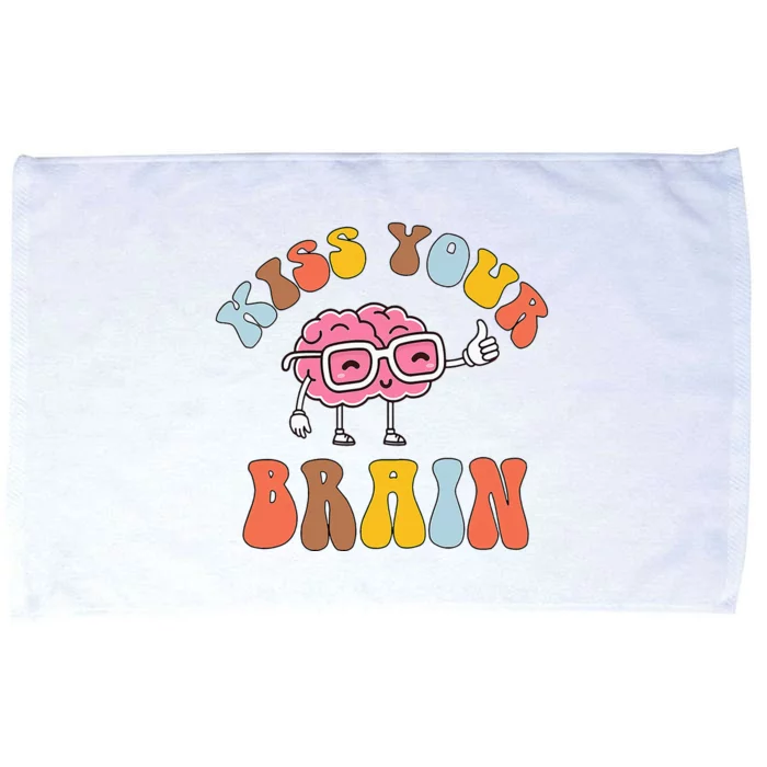 Teacher Life Kiss Your Brain Students Class Cute Microfiber Hand Towel