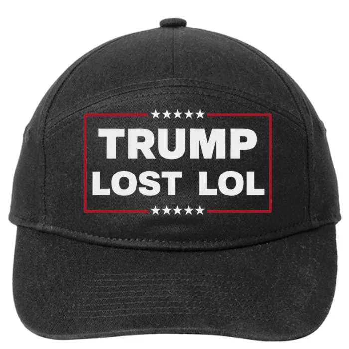 Trump Lost Lol Harris 47th Aemrican President 7-Panel Snapback Hat