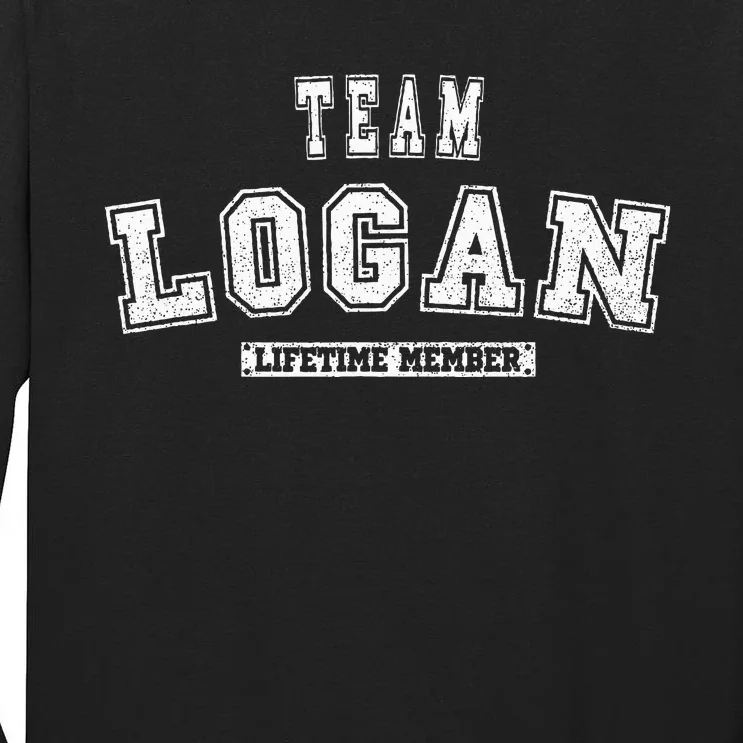 Team Logan Lifetime Member Family Last Name Tall Long Sleeve T-Shirt