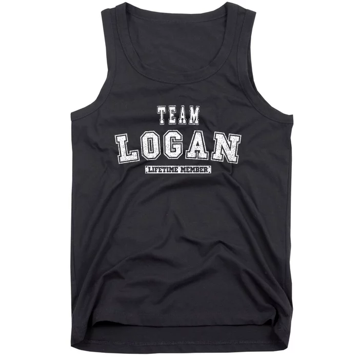 Team Logan Lifetime Member Family Last Name Tank Top