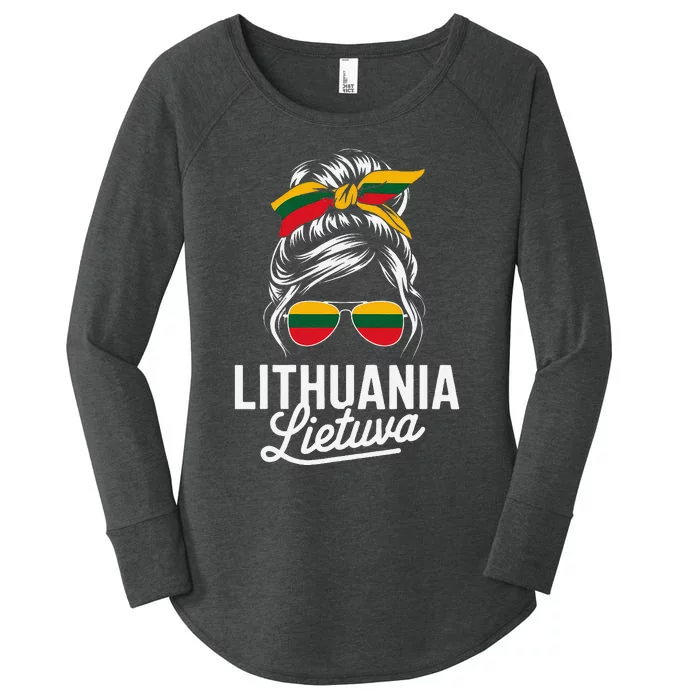 Travel Lithuania Lietuva Explore Culture Women's Perfect Tri Tunic Long Sleeve Shirt