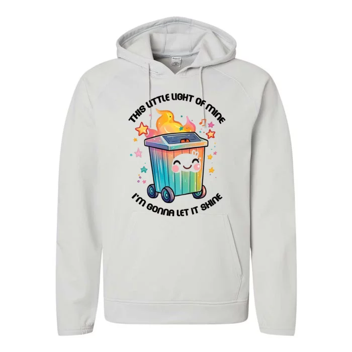 This Little Light Of Mine IM Gonna Let It Shine Funny Christmas Performance Fleece Hoodie