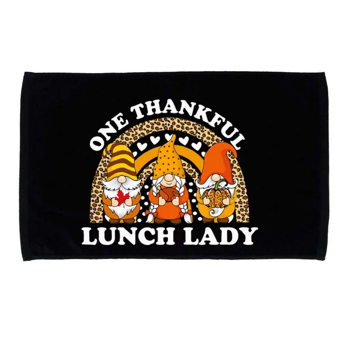 Thankful Lunch Lady Gnome Pumpkin Fall Harvest Microfiber Hand Towel