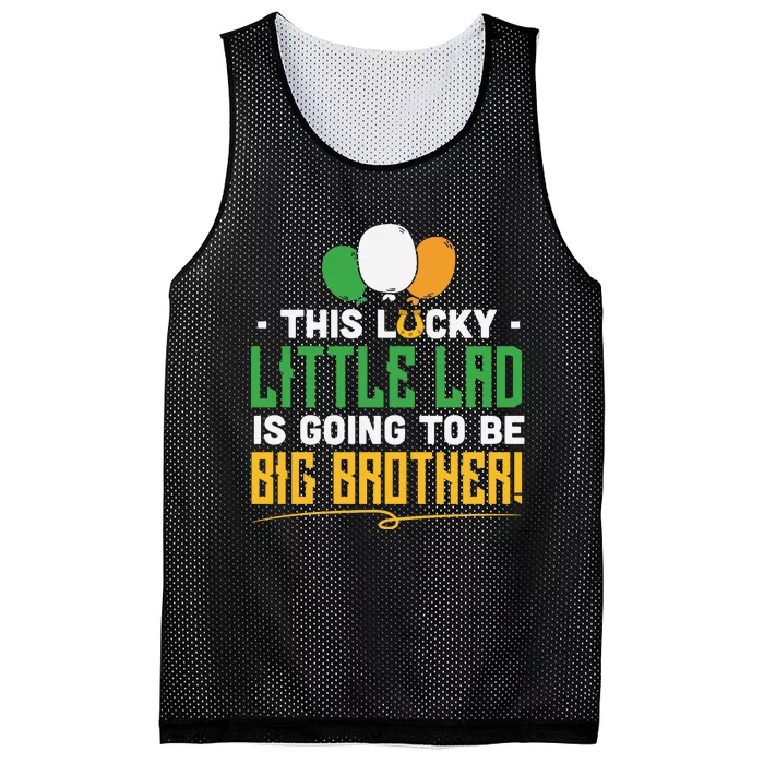 This Lucky Little Lad Is Going To Be Big Brother Mesh Reversible Basketball Jersey Tank