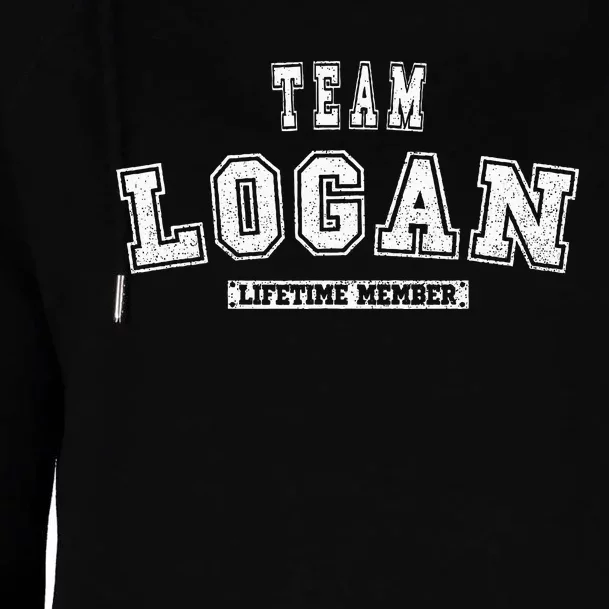 Team Logan Lifetime Member Family Last Name Womens Funnel Neck Pullover Hood