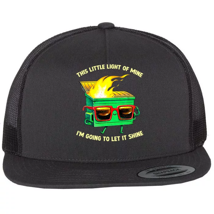 This Little Lightof Mine Lil Dumpster Fire Flat Bill Trucker Hat