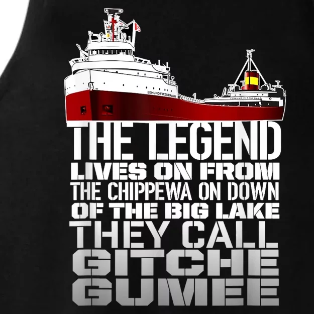 The Legend Lives On Edmund Fitzgerald Ladies Tri-Blend Wicking Tank