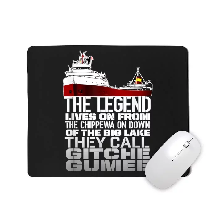 The Legend Lives On Edmund Fitzgerald Mousepad