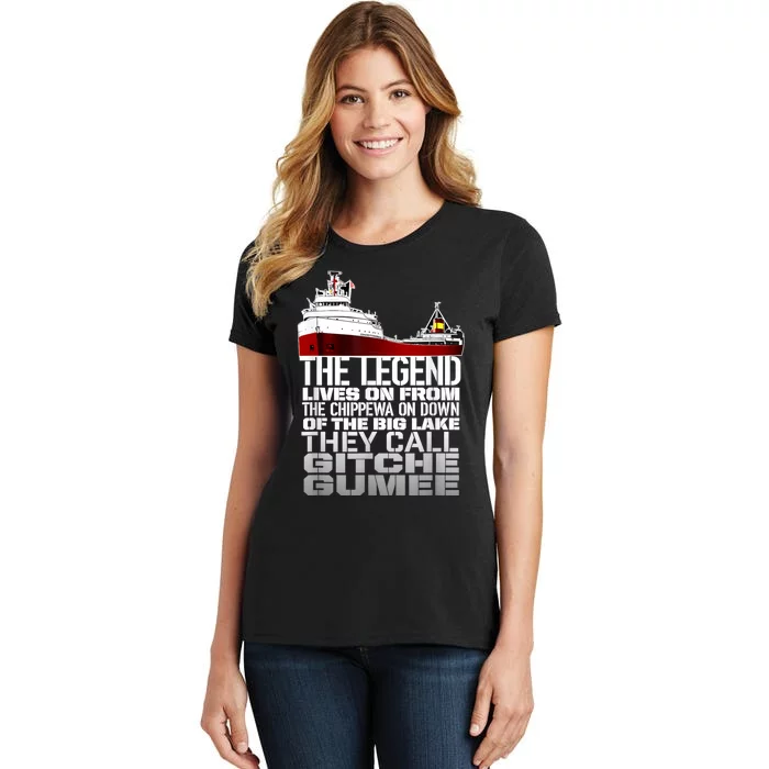 The Legend Lives On Edmund Fitzgerald Women's T-Shirt