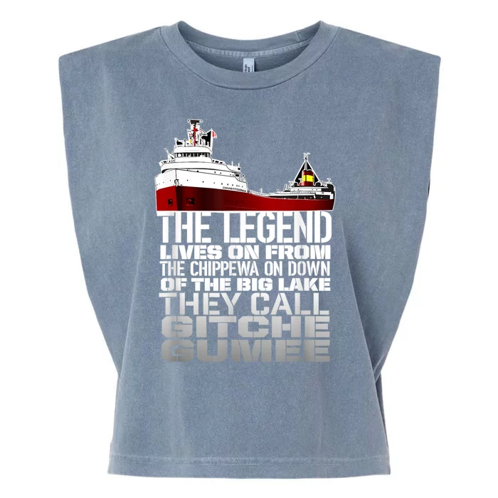 The Legend Lives On Edmund Fitzgerald Garment-Dyed Women's Muscle Tee