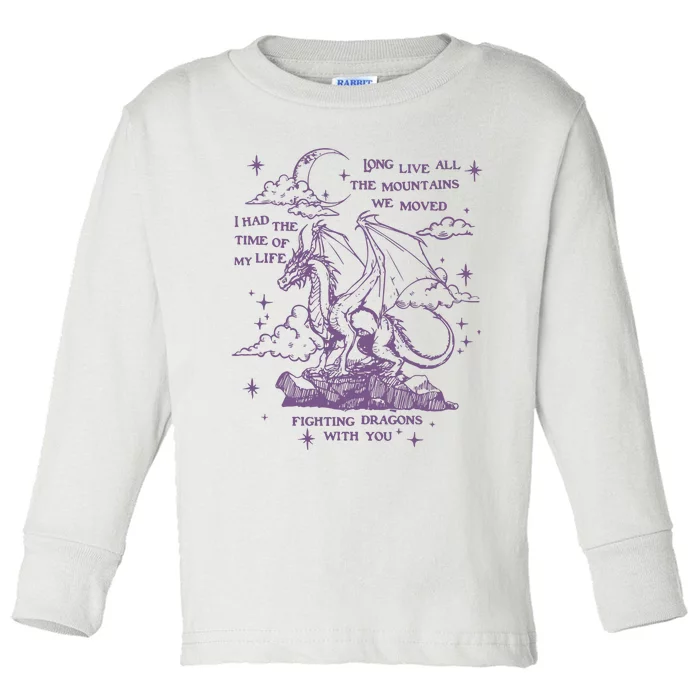 Taylor Long Live Fighting Dragons With You Toddler Long Sleeve Shirt