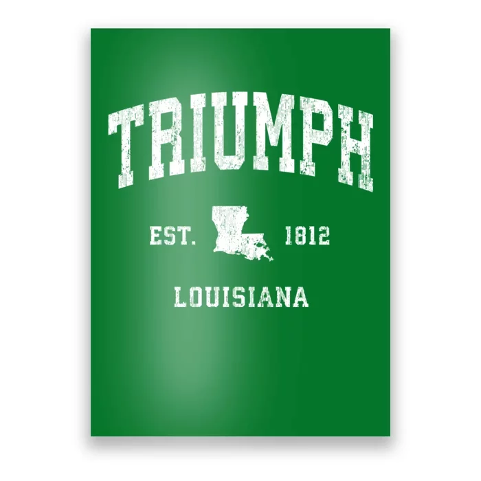 Triumph Louisiana La Vintage Athletic Poster