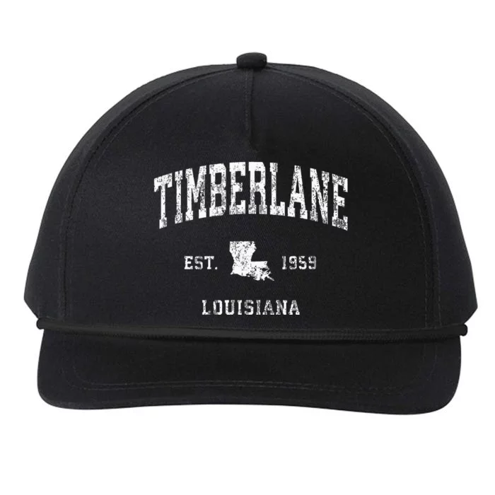 Timberlane Louisiana La Vintage Athletic Sports Design Snapback Five-Panel Rope Hat