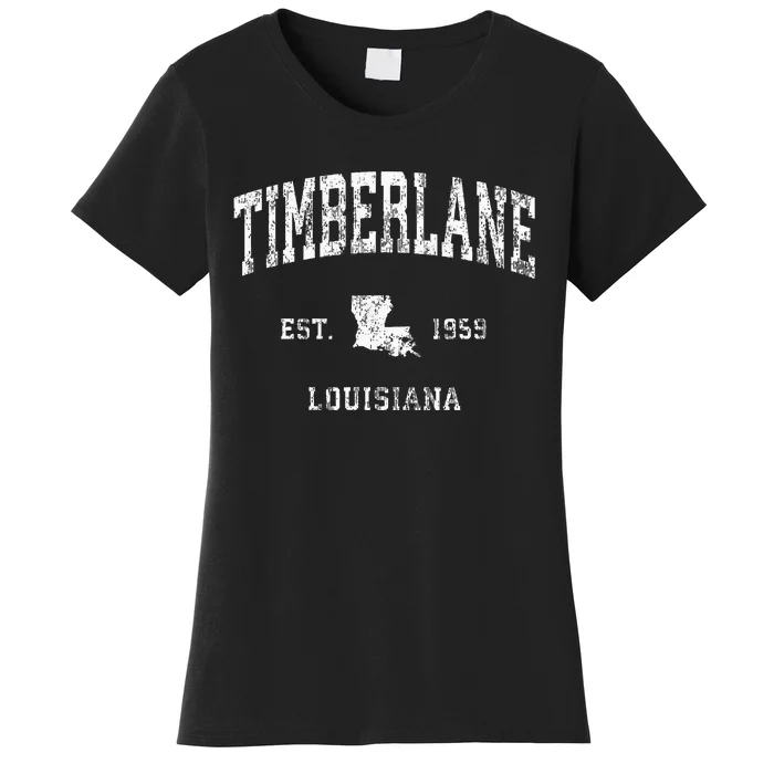 Timberlane Louisiana La Vintage Athletic Sports Design Women's T-Shirt