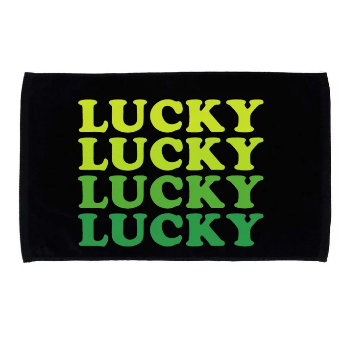 Typography Lucky Lucky Lucky Microfiber Hand Towel