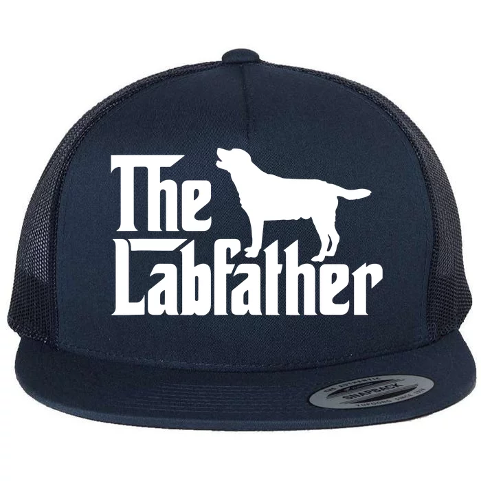 The Labfather Labrador Retriever Dog Dad Fathers Day Flat Bill Trucker Hat