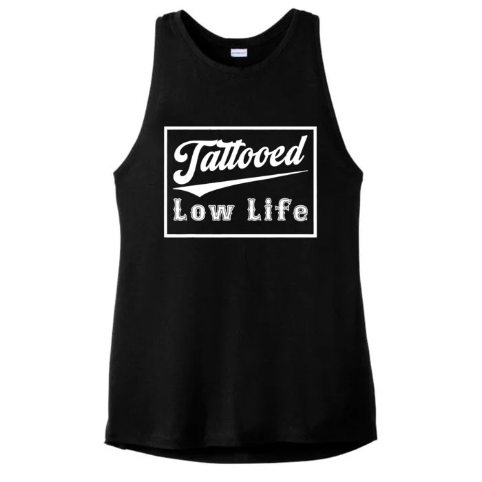 Tattooed Low Life Funny Ladies Tri-Blend Wicking Tank