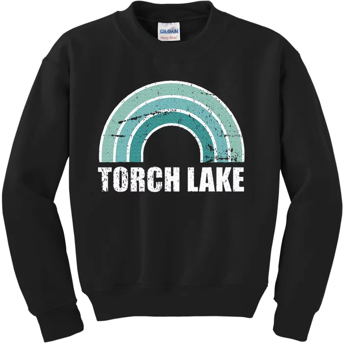 Torch Lake Michigan Family Vacation Kids Sweatshirt