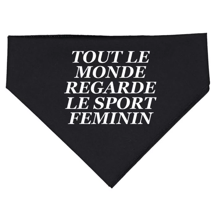 Tout Le Monde Regarde Le Sport Feminin USA-Made Doggie Bandana